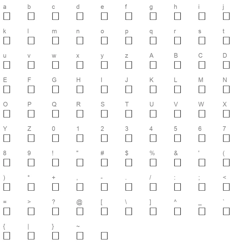 51JDEUN Character Map