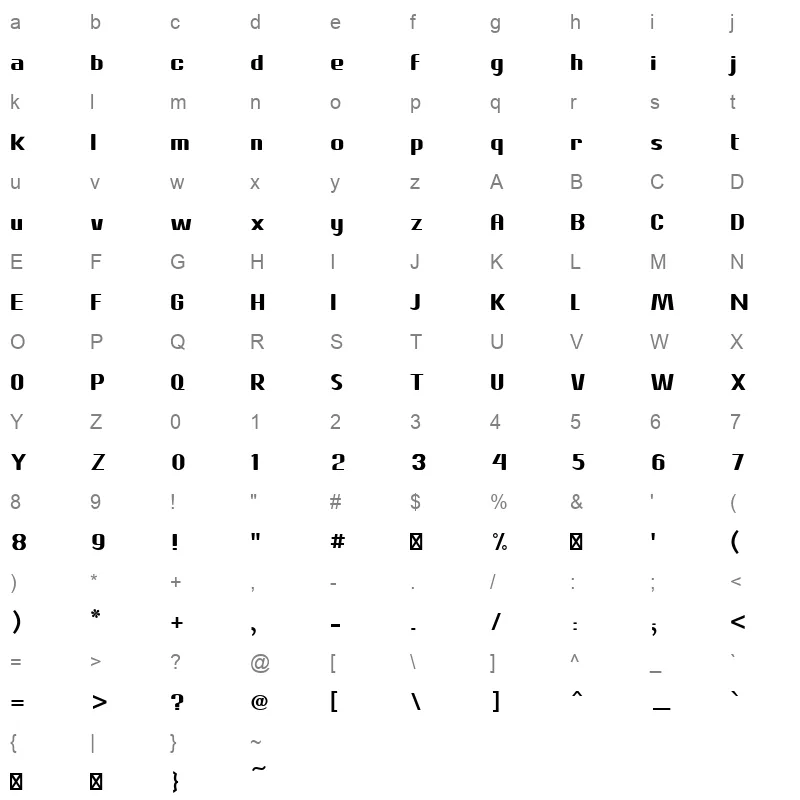 Abdo Misr Light Character Map