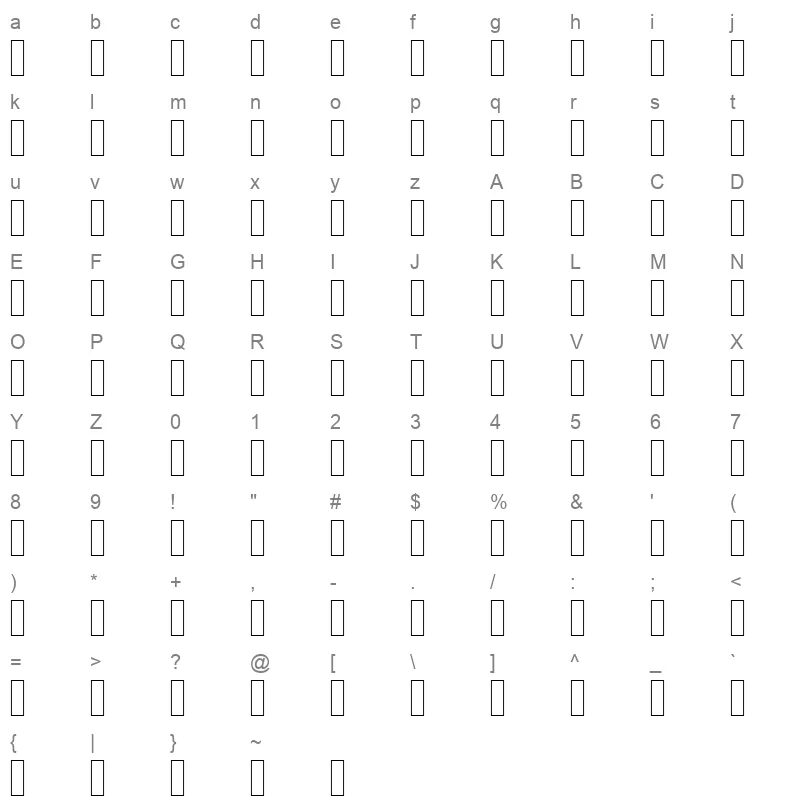 ACS Akeek Extra Bold Regular Character Map
