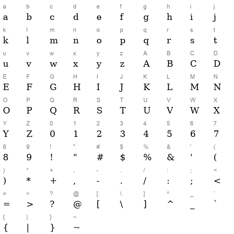 ae Khalid Regular Character Map