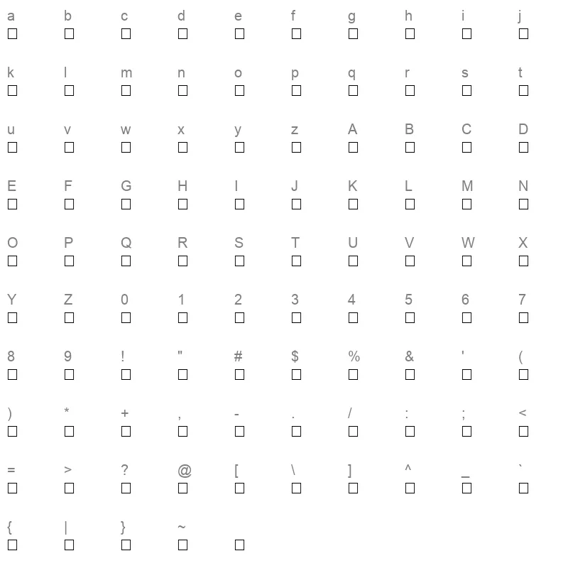 AGA Arabesque Desktop Normal Character Map