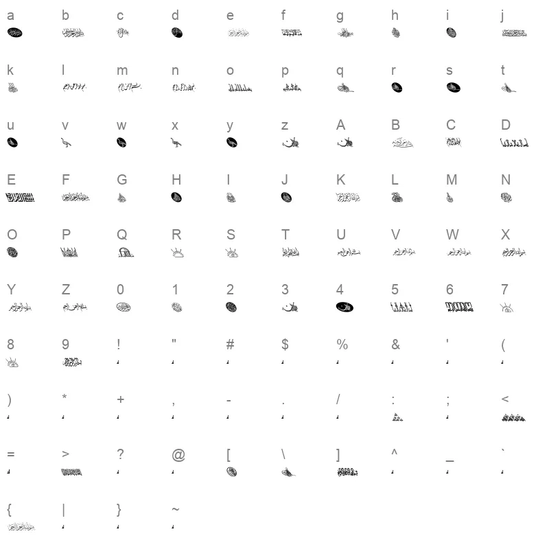 ALAWI 3 18 Normal Character Map