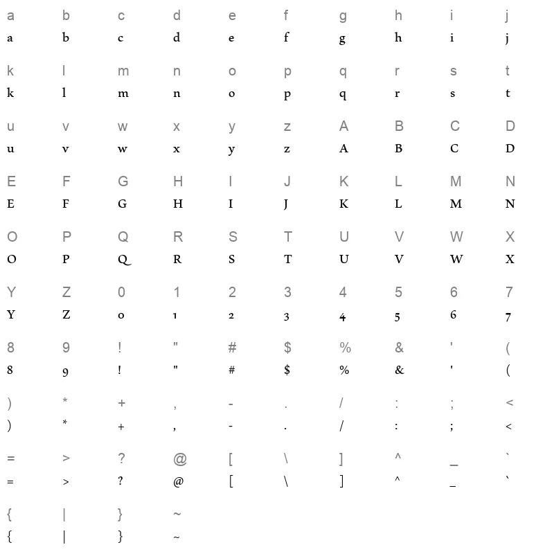 aldhabi Character Map