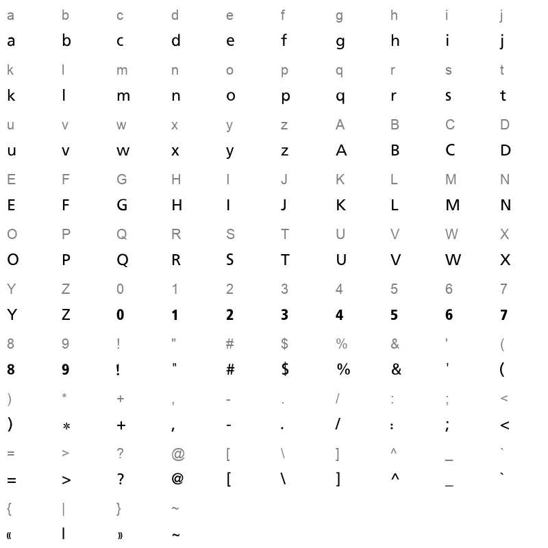 AlRaiMedia Black Black Character Map