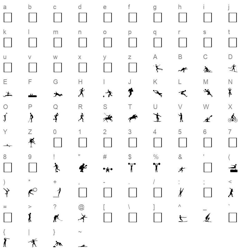 AMUR Character Map