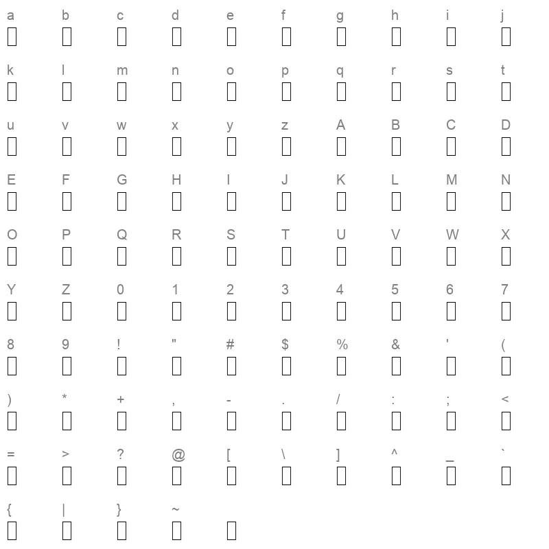 ARABSQ Character Map