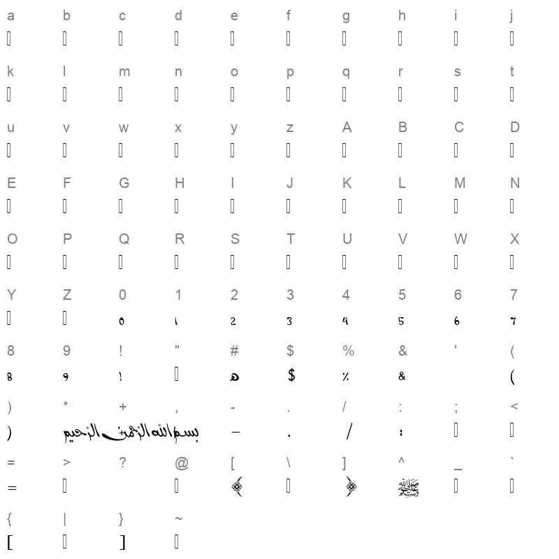 Basim Marah Beh Light Character Map