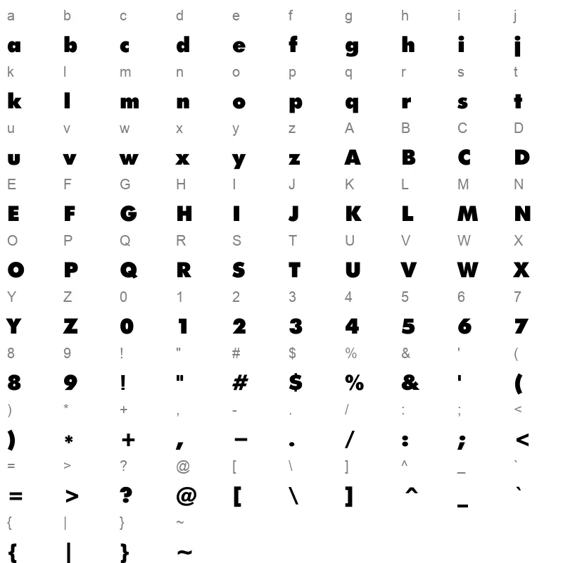 BF Dima Character Map