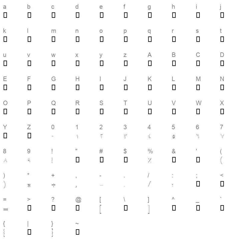 BSEPIDHO Character Map