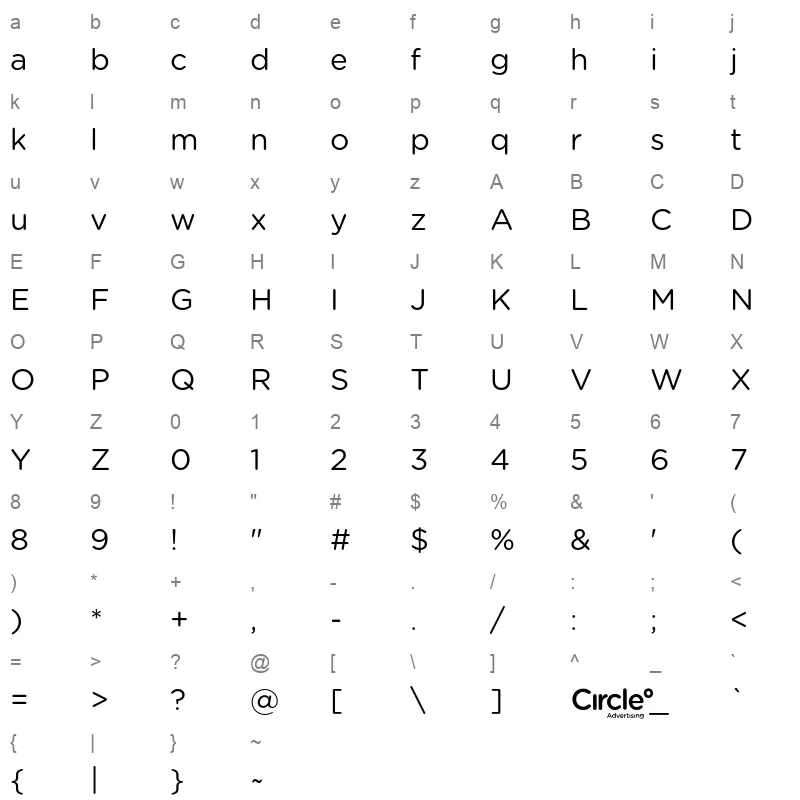 Circle Book Character Map