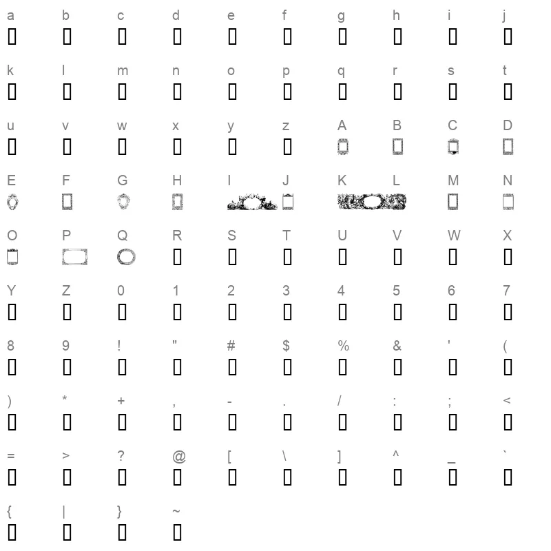 Decorative Ornamental Regular Character Map