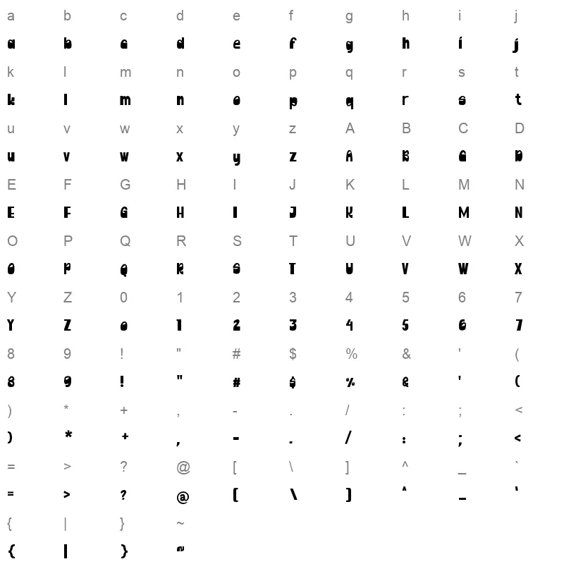 DGMataryah Regular Character Map