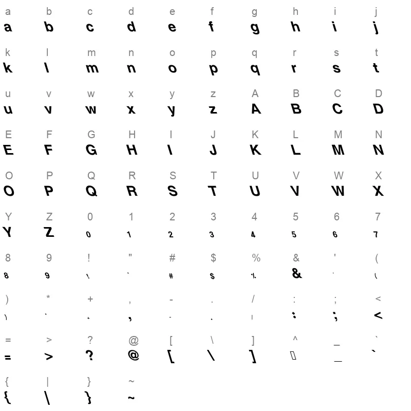 djadli khatAnnasrSlant Character Map