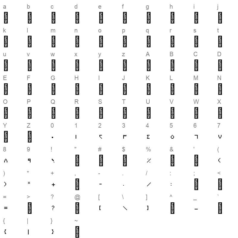 FFSakhr Regular Character Map