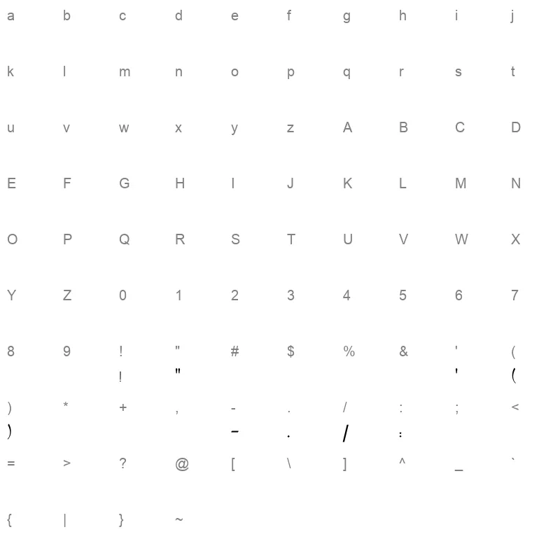 HSN Khalid Character Map