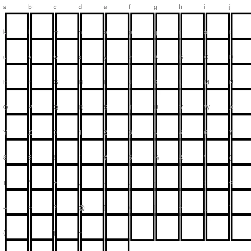 MCS Haramain 2000 Character Map