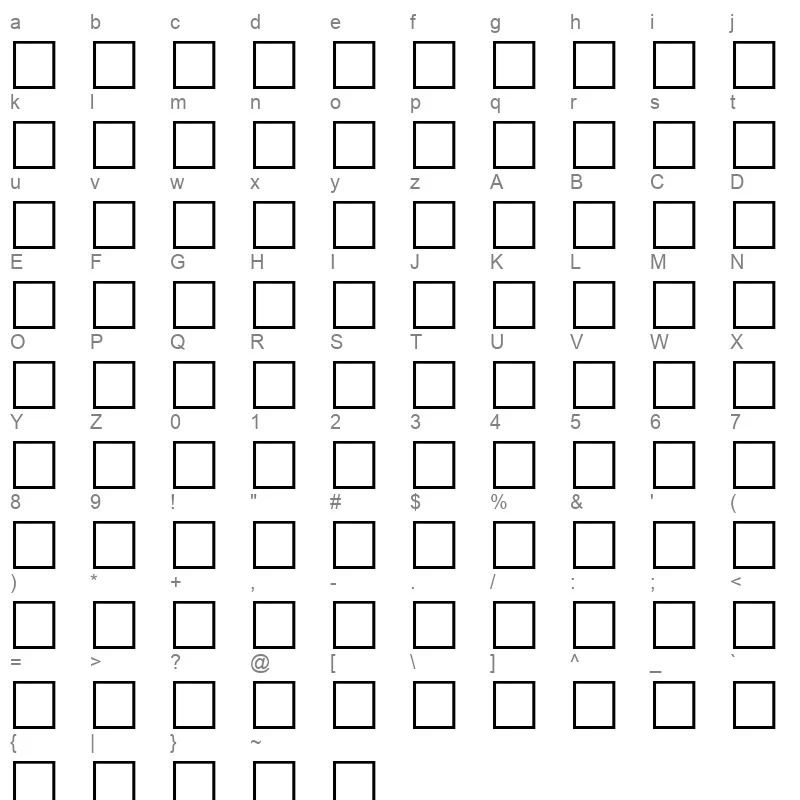MCS Haramain Ban 2000 Character Map