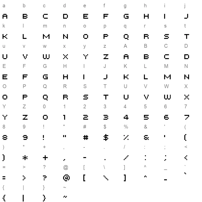 pf tempesta five Character Map