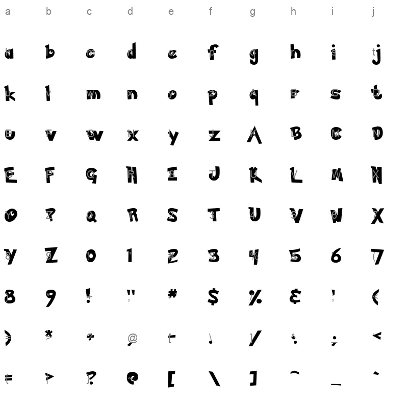POS Character Map