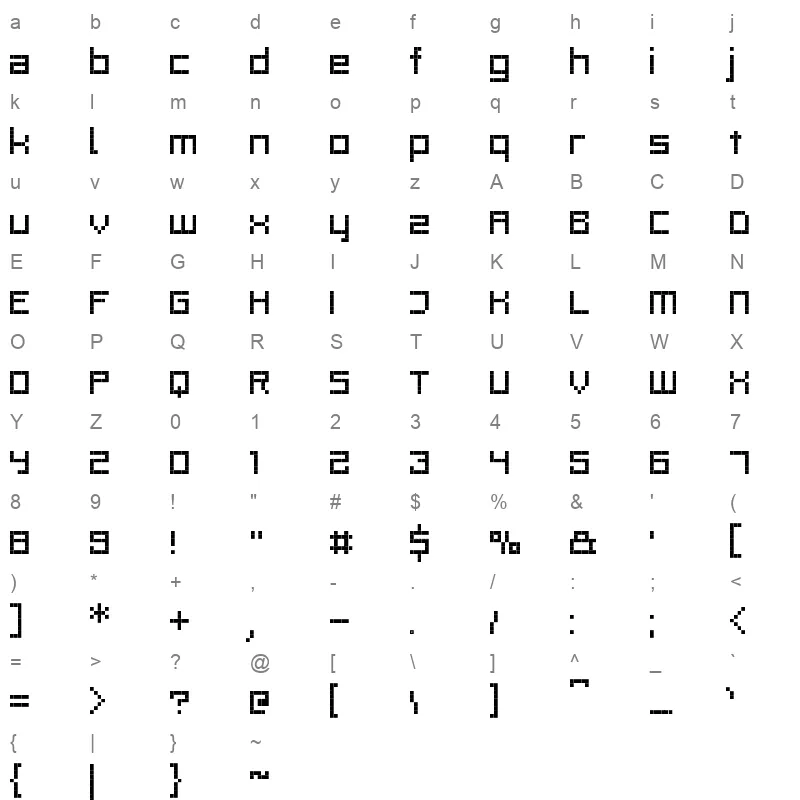 r profil 6 Character Map