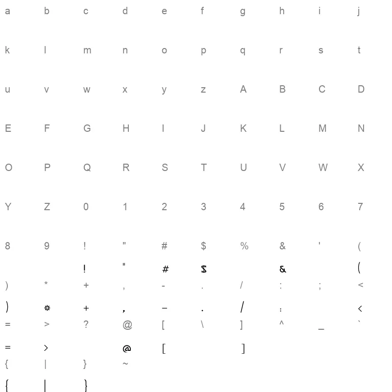 SakkalSetaPro Character Map
