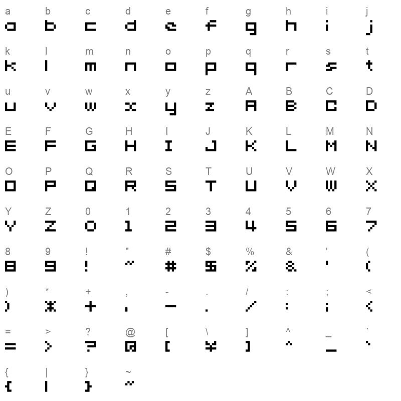 somybmp02 7 Character Map