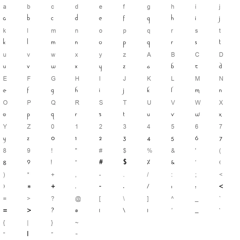 Spirit Of Doha Medium Character Map