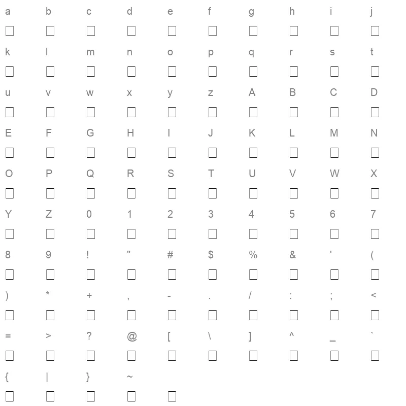 symbol Character Map