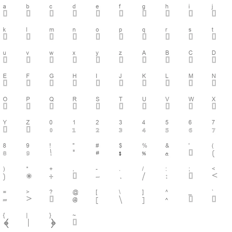 THARWATEMARARUQAAhollow Character Map