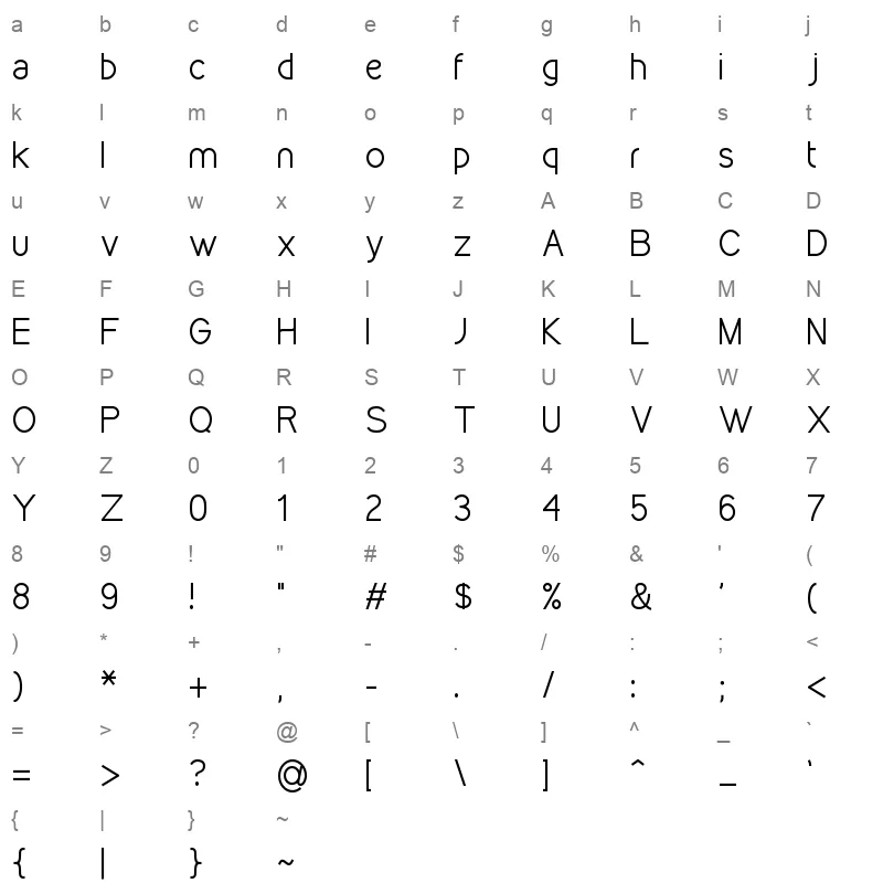 VIP Hakm Bold 2016 Character Map