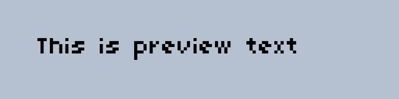 font preview of 04B 03
