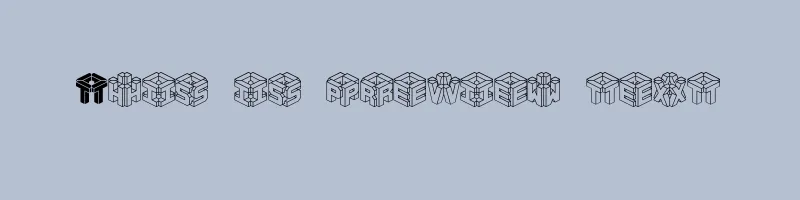 font preview of 3D LET (BRK) Regular