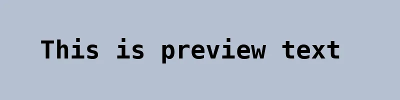 font preview of 45 DejaVuSansMono Bold