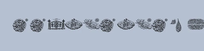 font preview of Aayat Quraan 19 Regular