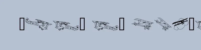 font preview of Aeroplanes Regular