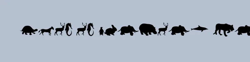 font preview of Animals Normal
